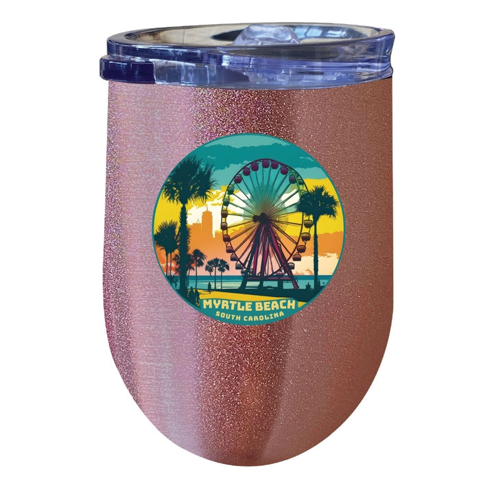 Myrtle Beach South Carolina Souvenir 12 oz Insulated Wine Stainless Steel Tumbler Image 4