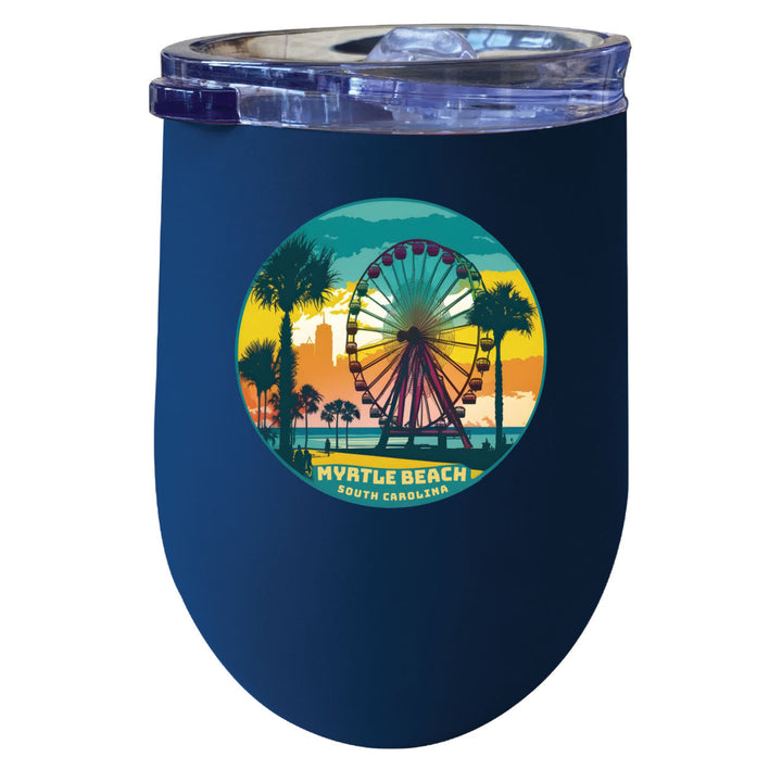 Myrtle Beach South Carolina Souvenir 12 oz Insulated Wine Stainless Steel Tumbler Image 4