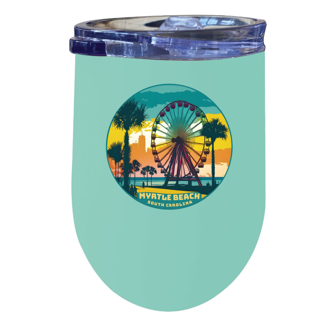 Myrtle Beach South Carolina Souvenir 12 oz Insulated Wine Stainless Steel Tumbler Image 6