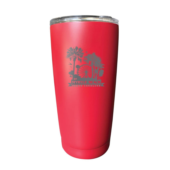 Myrtle Beach South Carolina Laser Etched Souvenir 16 oz Stainless Steel Insulated Tumbler Image 7