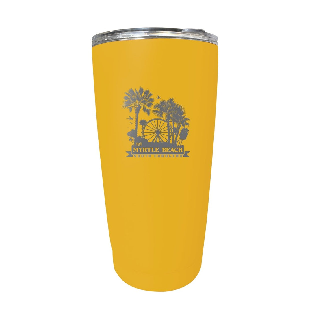 Myrtle Beach South Carolina Laser Etched Souvenir 16 oz Stainless Steel Insulated Tumbler Image 10
