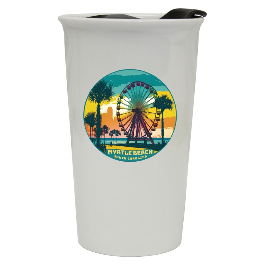 Myrtle Beach South Carolina Souvenir 16 oz Ceramic Double Wall Tumbler Image 1