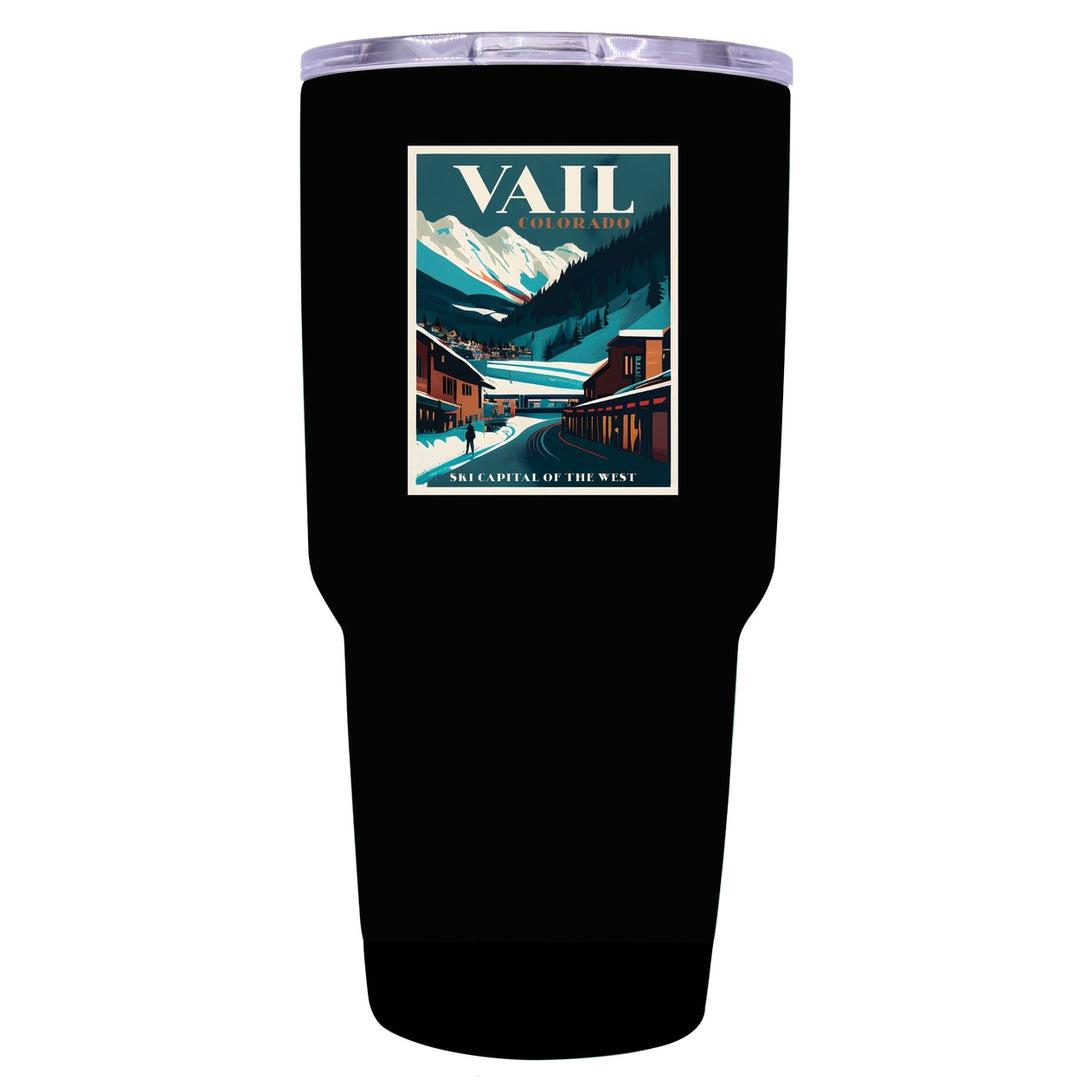 Vail Colorado Souvenir 24 oz Insulated Stainless Steel Tumbler Image 1