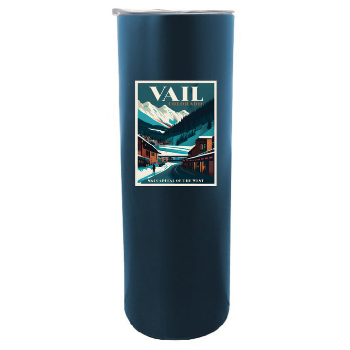 Vail Colorado Souvenir 20 oz Insulated Stainless Steel Skinny Tumbler Image 4