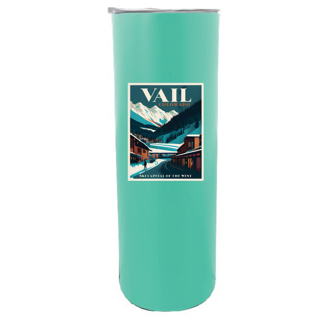 Vail Colorado Souvenir 20 oz Insulated Stainless Steel Skinny Tumbler Image 6