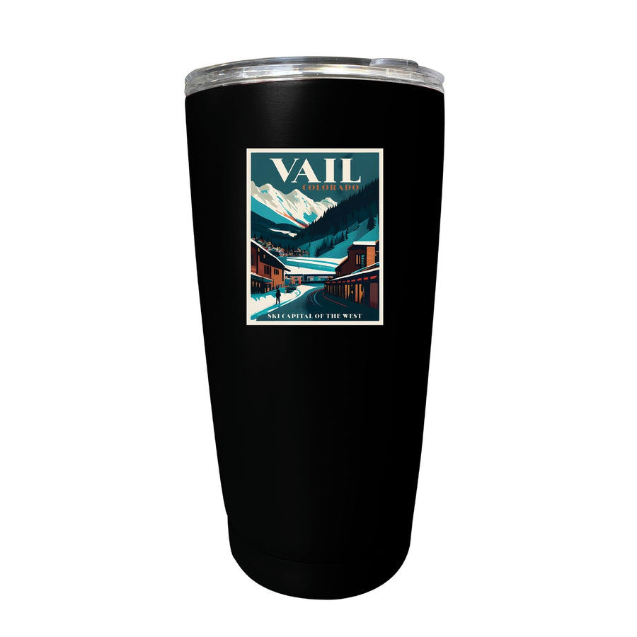 Vail Colorado Souvenir 16 oz Stainless Steel Insulated Tumbler Image 1