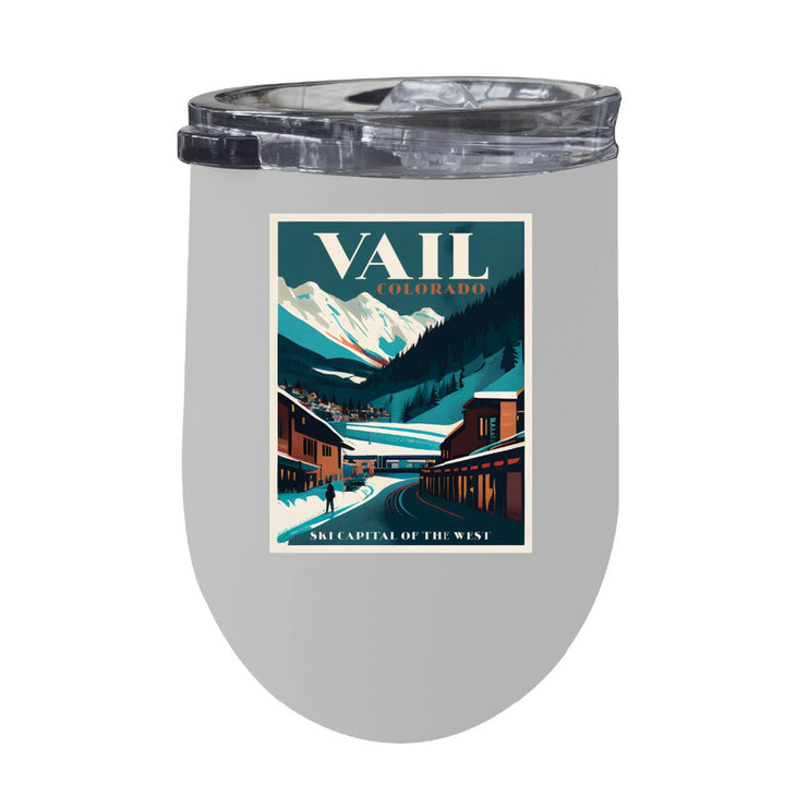 Vail Colorado Souvenir 12 oz Insulated Wine Stainless Steel Tumbler Image 7