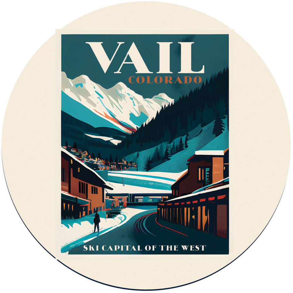 Vail Colorado Souvenir Coaster Paper Image 2