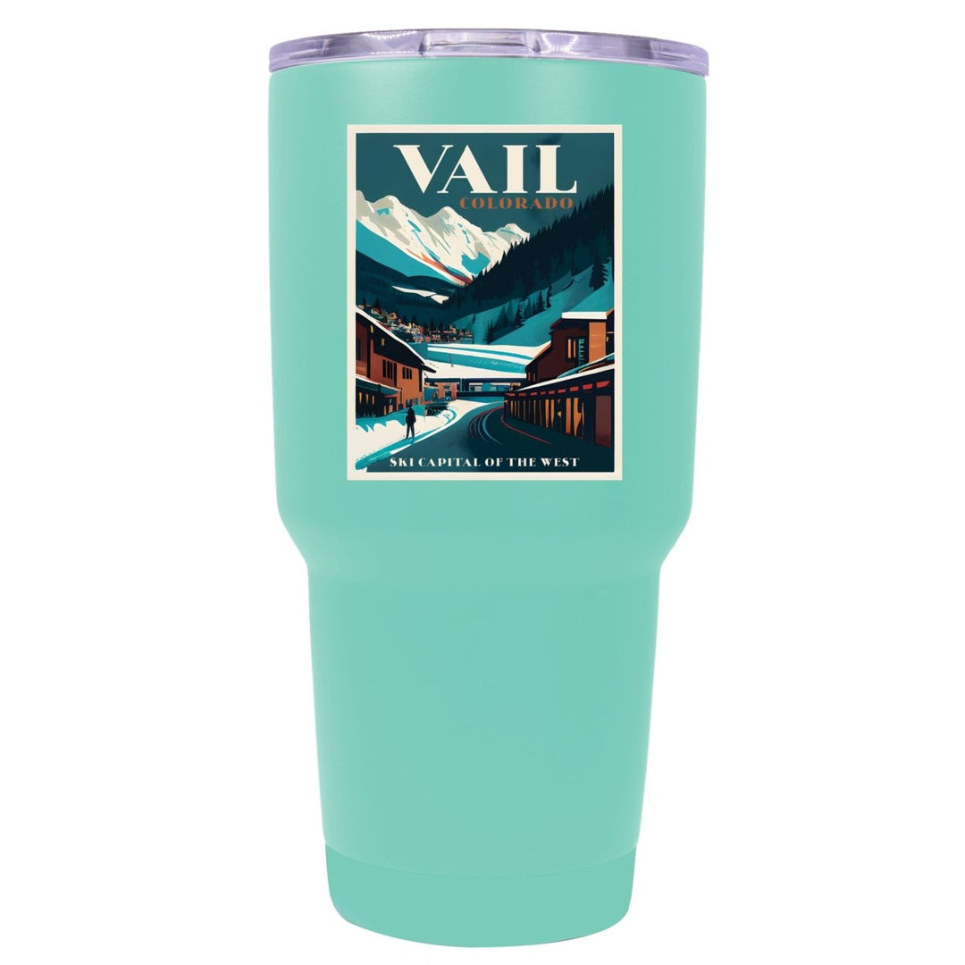 Vail Colorado Souvenir 24 oz Insulated Stainless Steel Tumbler Image 1