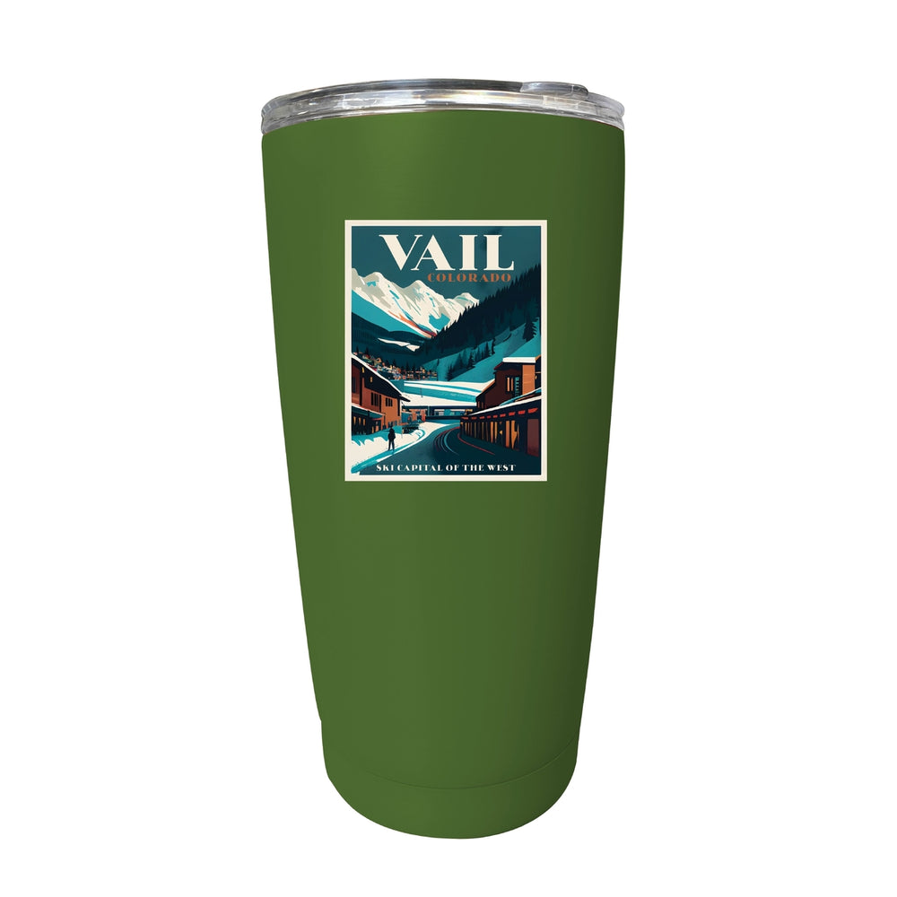 Vail Colorado Souvenir 16 oz Stainless Steel Insulated Tumbler Image 2