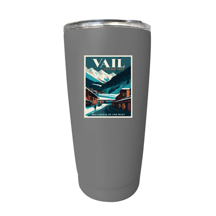 Vail Colorado Souvenir 16 oz Stainless Steel Insulated Tumbler Image 3