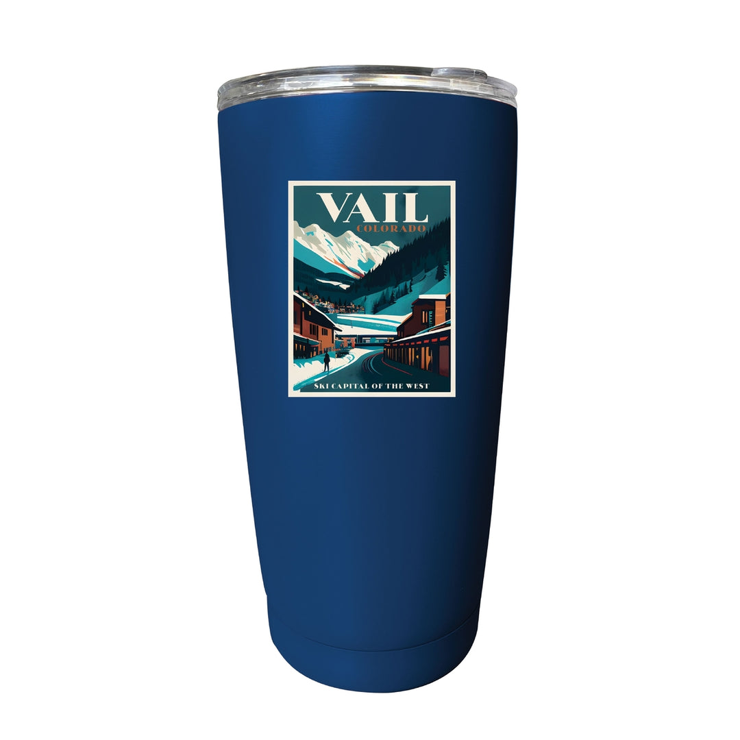 Vail Colorado Souvenir 16 oz Stainless Steel Insulated Tumbler Image 4