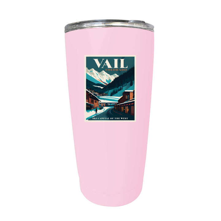 Vail Colorado Souvenir 16 oz Stainless Steel Insulated Tumbler Image 4