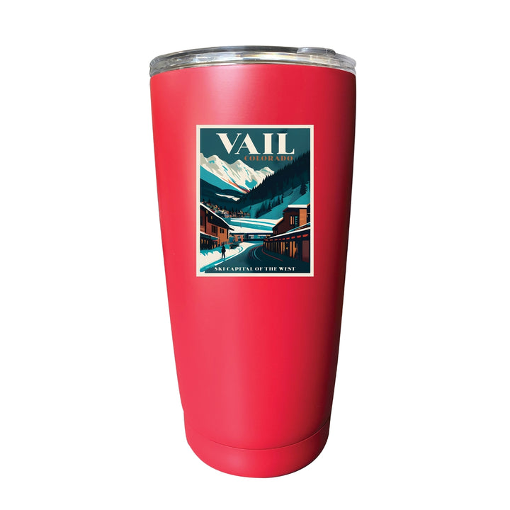 Vail Colorado Souvenir 16 oz Stainless Steel Insulated Tumbler Image 7