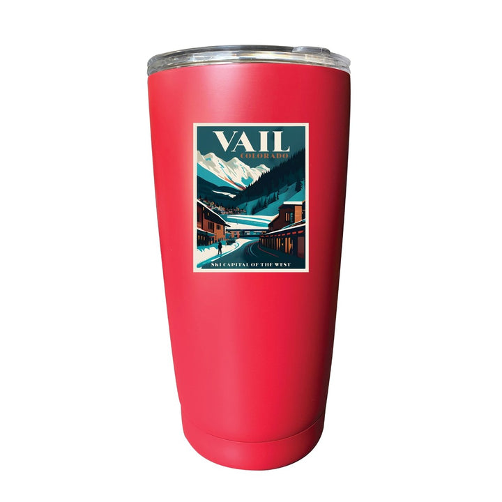 Vail Colorado Souvenir 16 oz Stainless Steel Insulated Tumbler Image 1