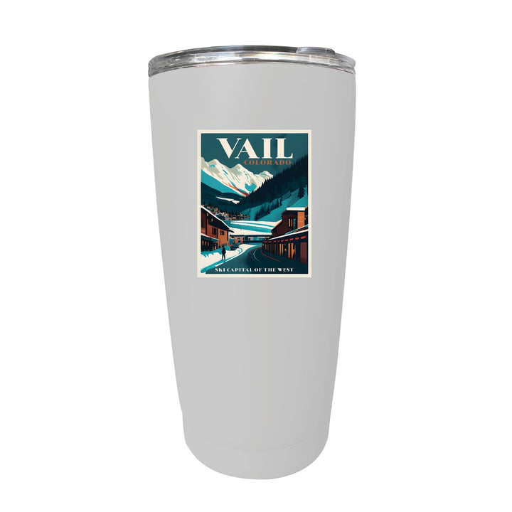 Vail Colorado Souvenir 16 oz Stainless Steel Insulated Tumbler Image 9