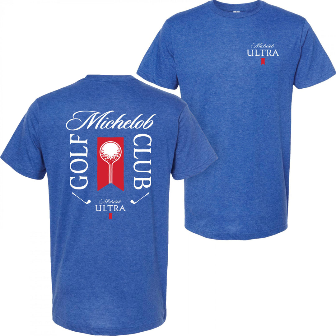 Michelob Golf Club Blue Colorway Front and Back Print T-Shirt Image 1