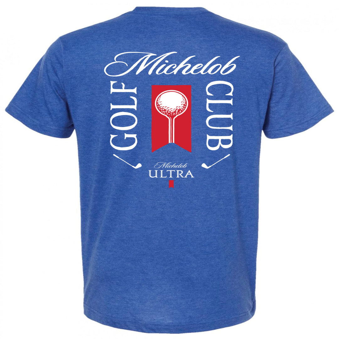 Michelob Golf Club Blue Colorway Front and Back Print T-Shirt Image 3