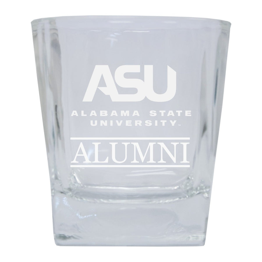 Alabama State University Alumni Elegance 10oz Etched Glass Tumbler Image 1