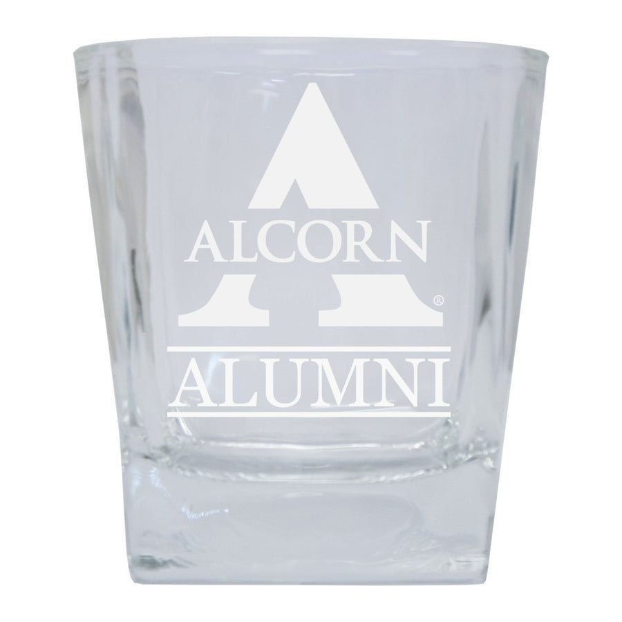 Alcorn State Braves Alumni Elegance 10oz Etched Glass Tumbler Image 1