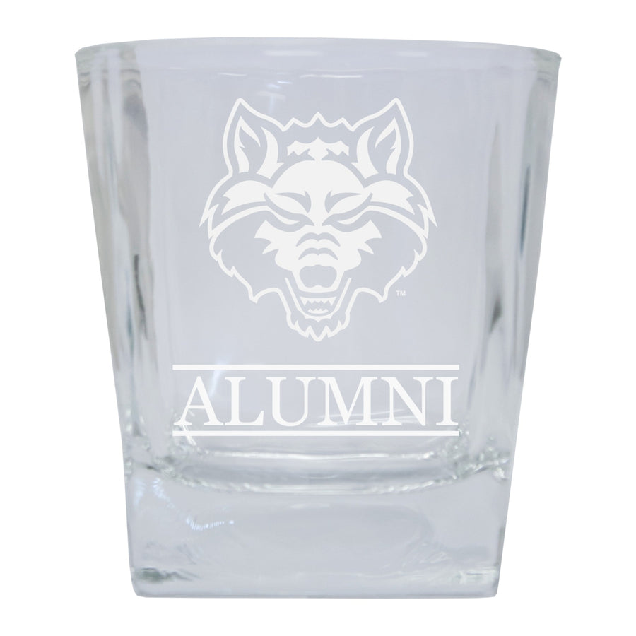 Arkansas State Alumni Elegance 10oz Etched Glass Tumbler Image 1