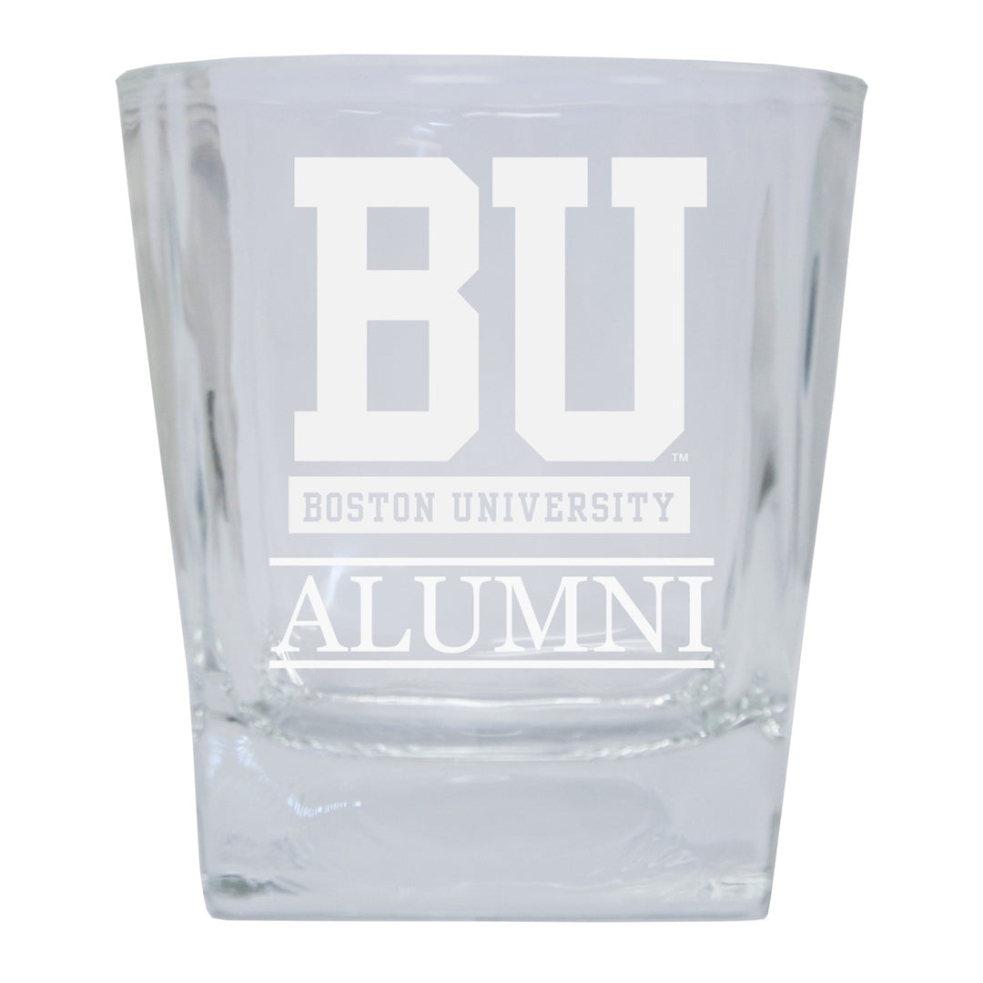 Boston Terriers Alumni Elegance 10oz Etched Glass Tumbler Image 1