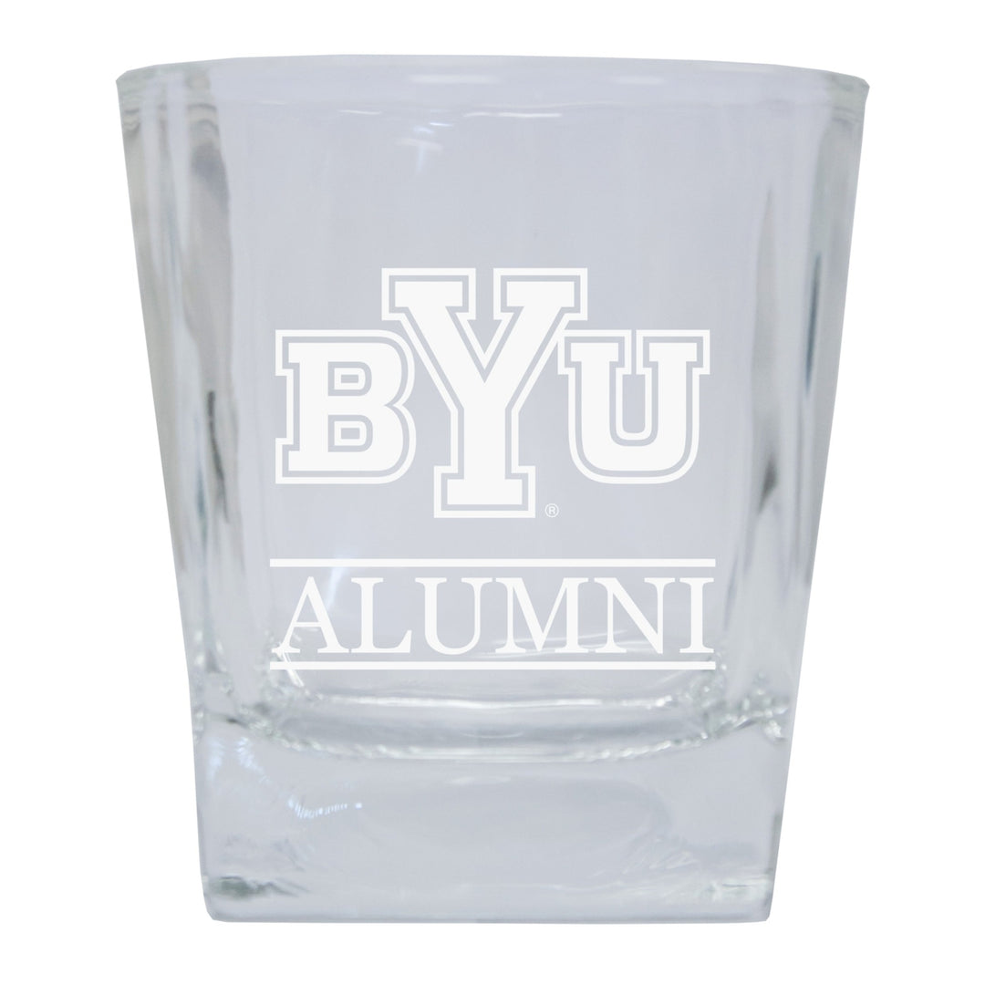 Brigham Young Cougars Alumni Elegance 10oz Etched Glass Tumbler Image 1