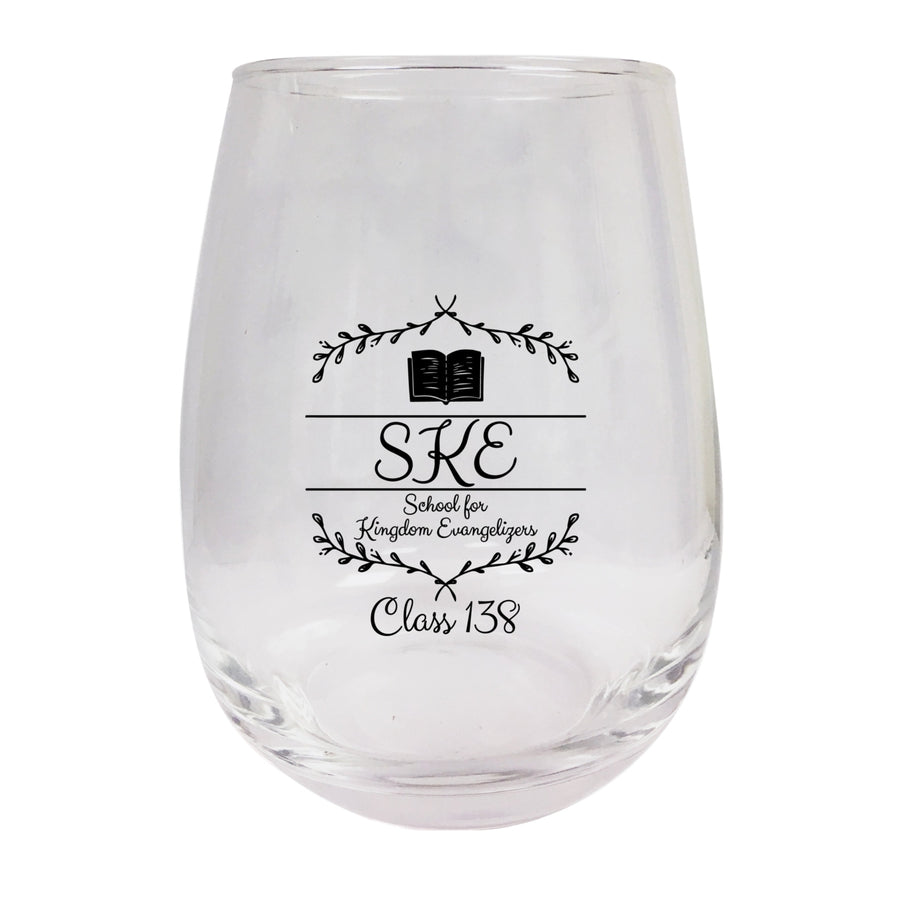 Custom SKE Stemless Wine Glass Image 1