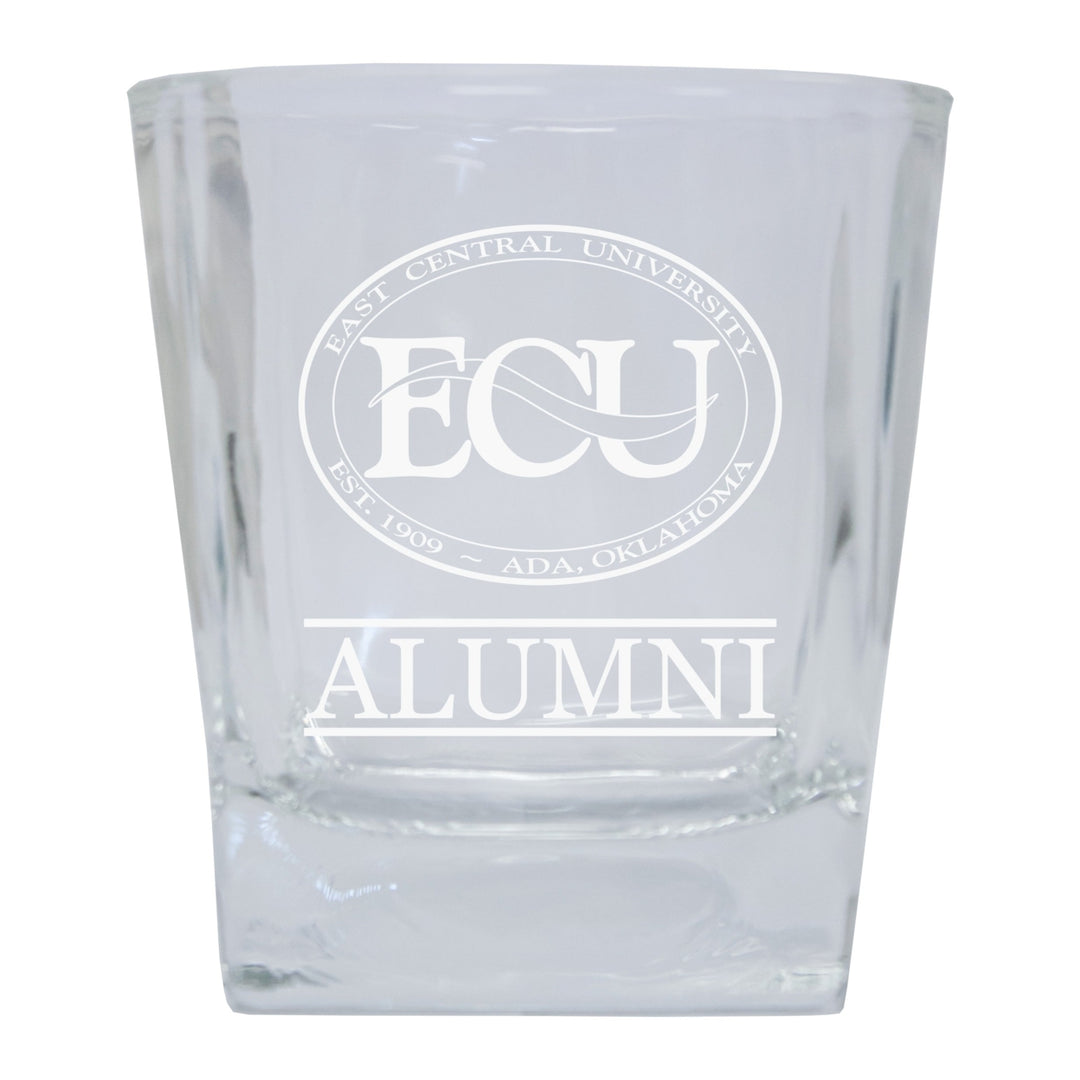 East Central University Tigers Alumni Elegance 10oz Etched Glass Tumbler Image 1