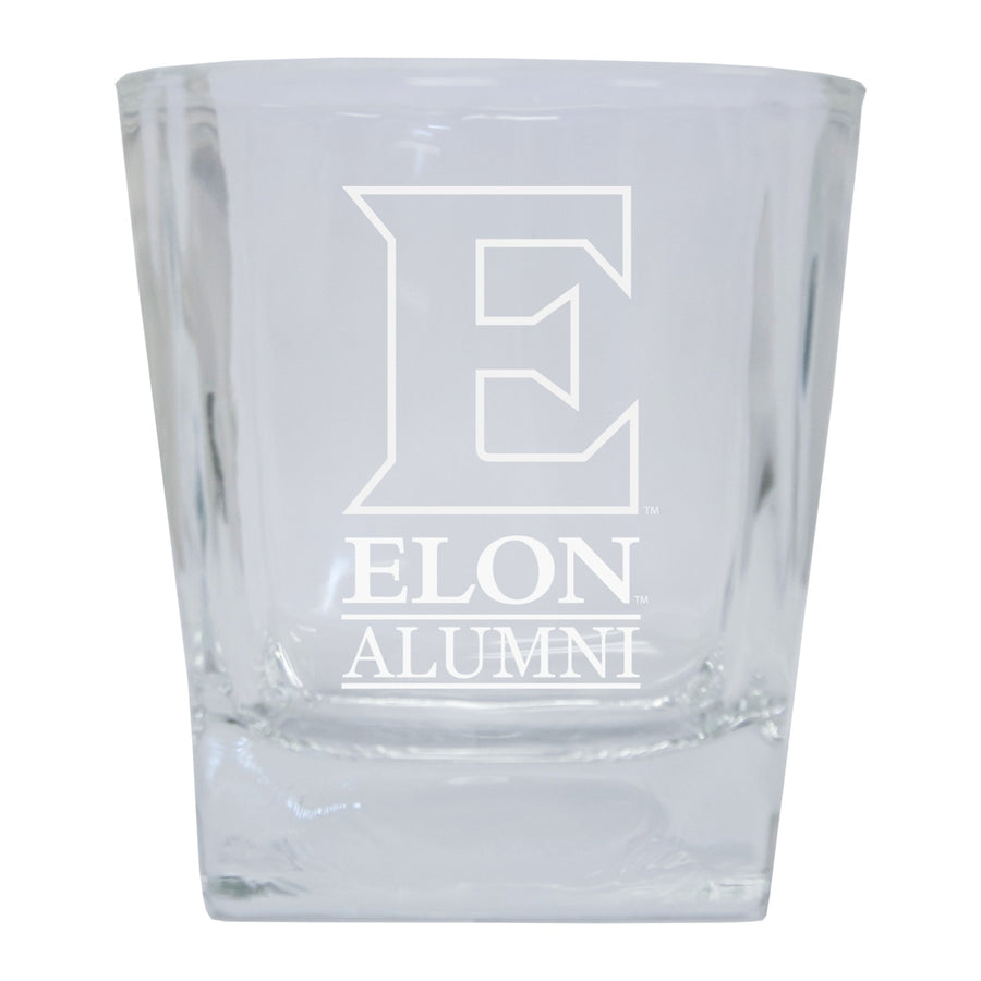 Elon University Alumni Elegance 10oz Etched Glass Tumbler Image 1