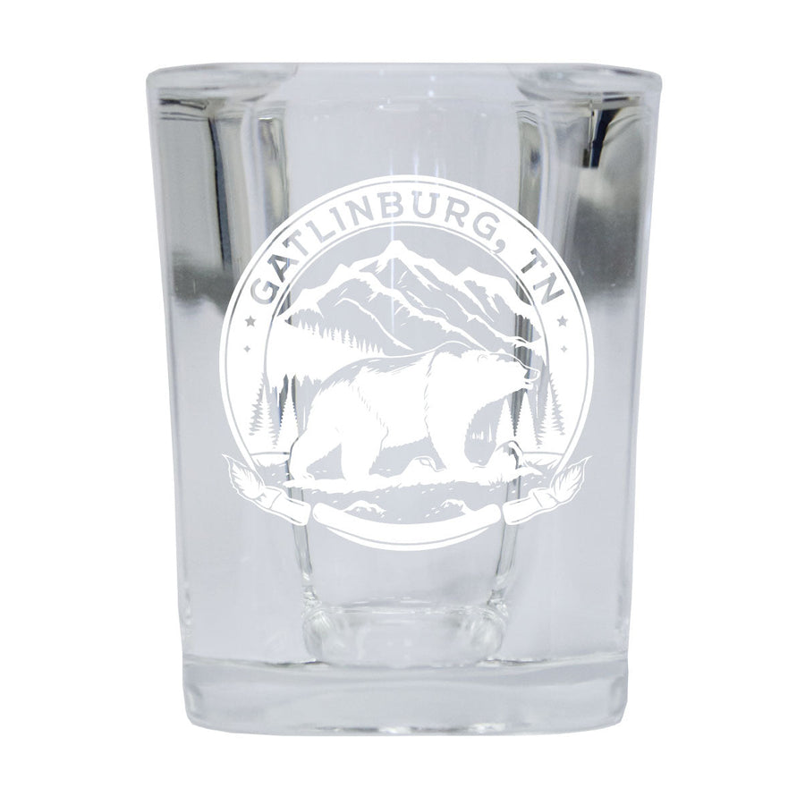 Gatlinburg Tennessee Laser Etched Souvenir 2.5 Ounce Shot Glass Square Image 1