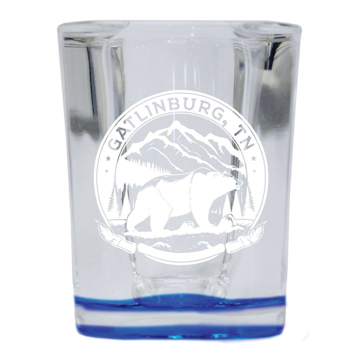 Gatlinburg Tennessee Laser Etched Souvenir 2.5 Ounce Shot Glass Square Image 1