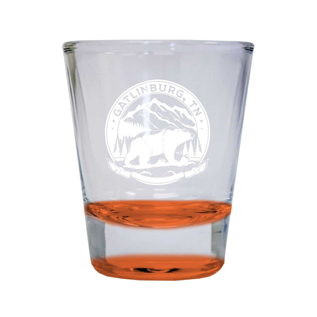 Gatlinburg Tennessee Laser Etched Souvenir 1.5 Ounce Shot Glass Round Image 4