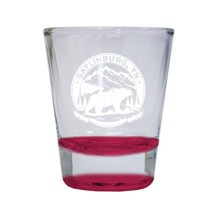 Gatlinburg Tennessee Laser Etched Souvenir 1.5 Ounce Shot Glass Round Image 4