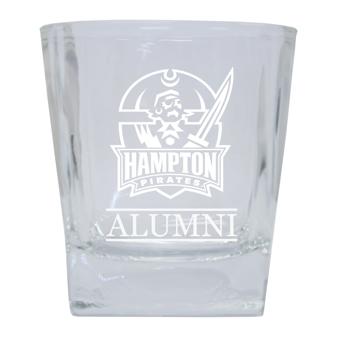 Hampton University Alumni Elegance 10oz Etched Glass Tumbler Image 1