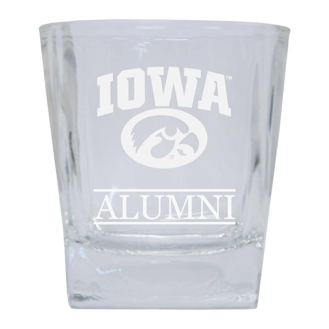 Iowa Hawkeyes Alumni Elegance 10oz Etched Glass Tumbler Image 1