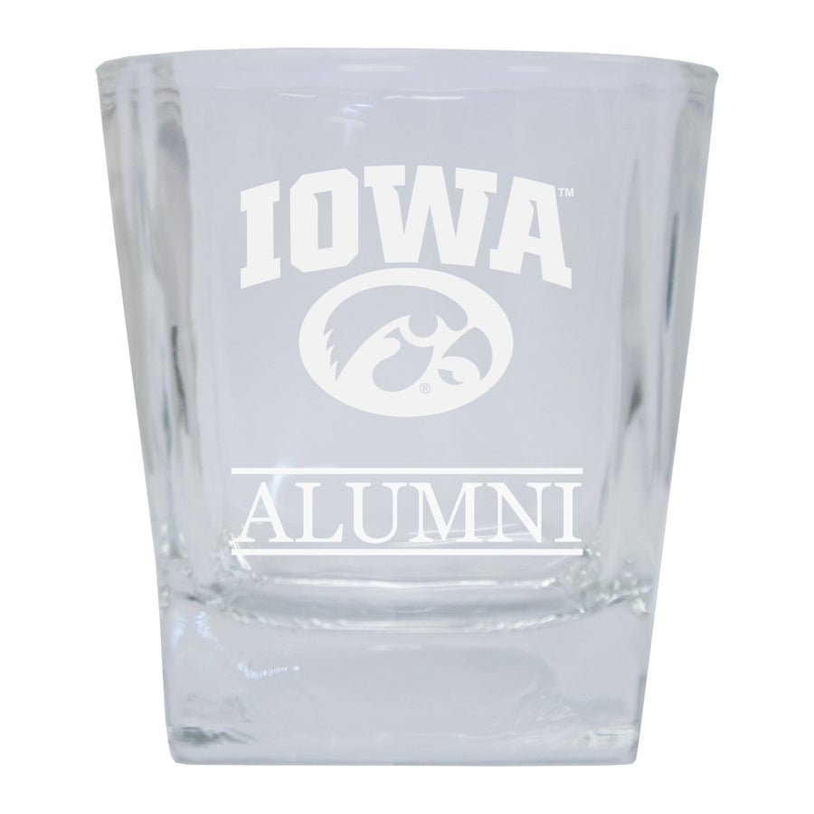 Iowa Hawkeyes Alumni Elegance 10oz Etched Glass Tumbler Image 1