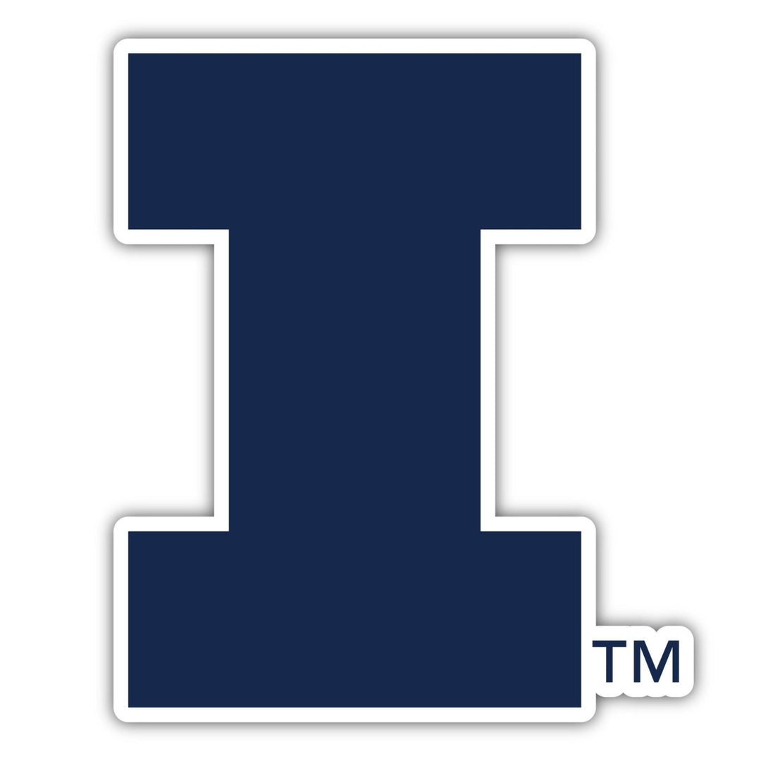 Illinois Fighting Illini 9x14-Inch Mascot Logo NCAA Custom Name Vinyl Sticker - Personalize with Name Image 1