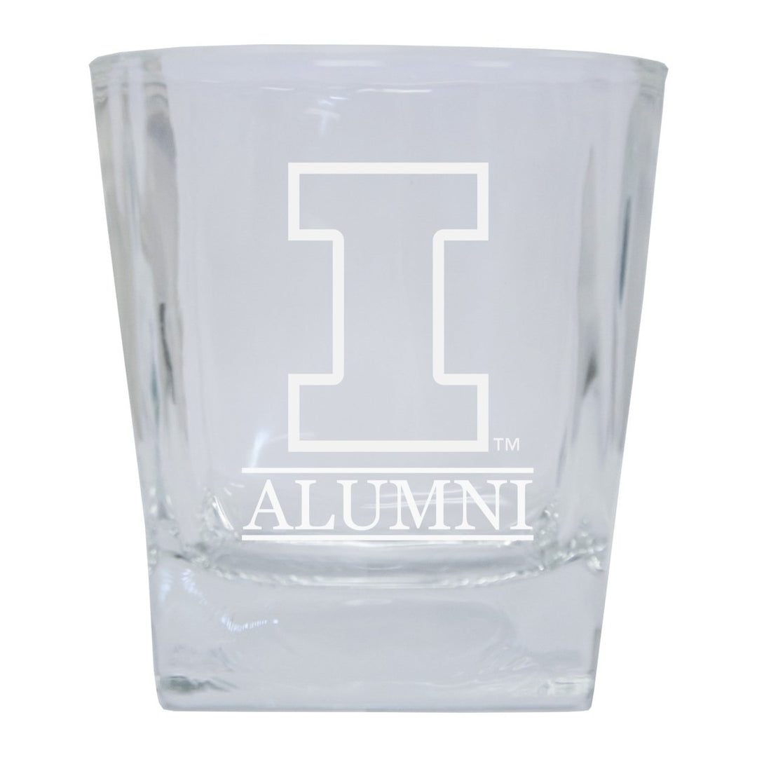 Illinois Fighting Illini Alumni Elegance 10oz Etched Glass Tumbler Image 1