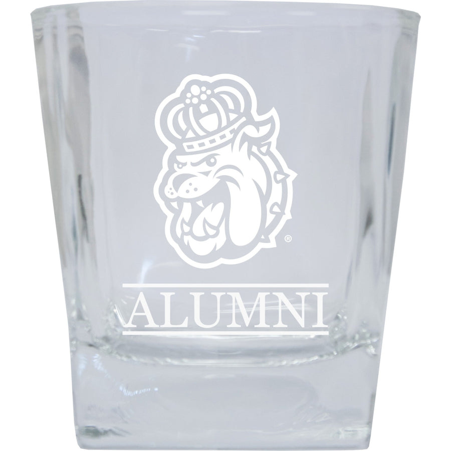 James Madison Dukes Alumni Elegance 10oz Etched Glass Tumbler Image 1