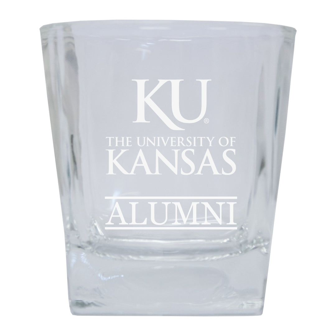 Kansas Jayhawks Alumni Elegance 10oz Etched Glass Tumbler Image 1