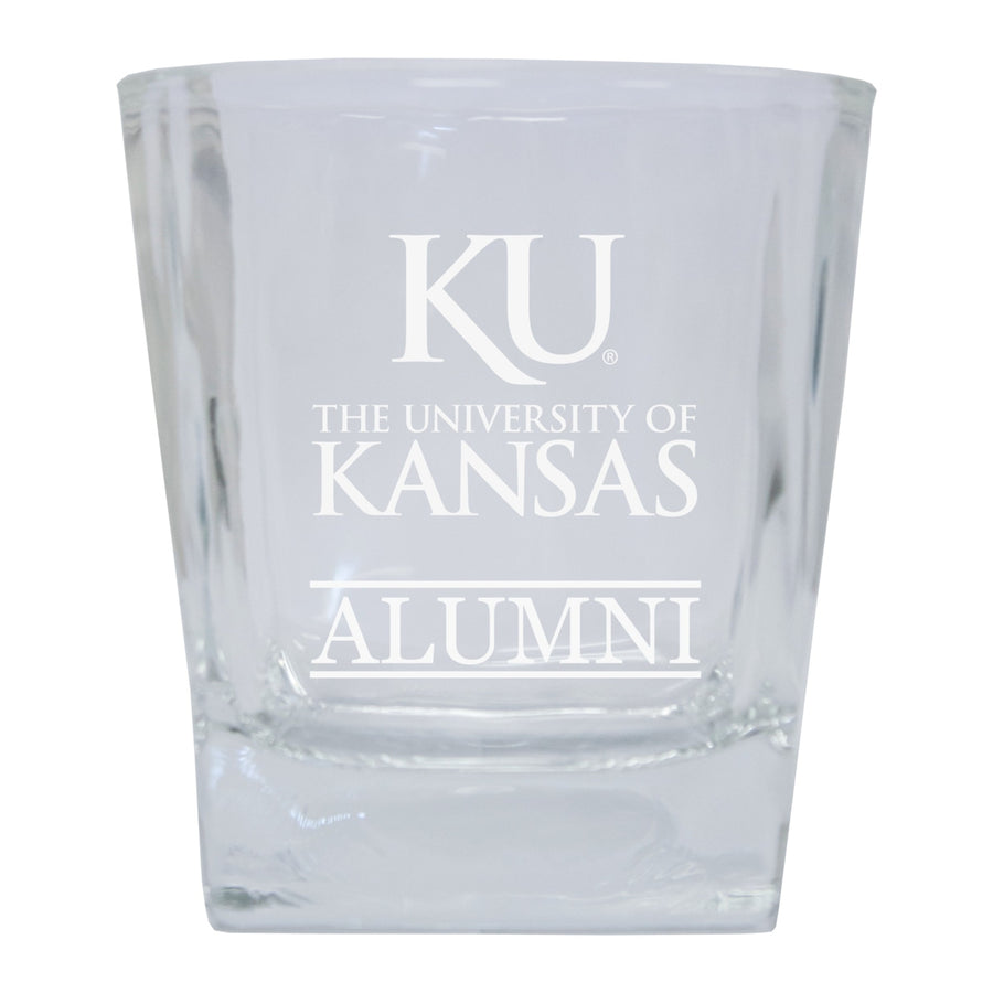 Kansas Jayhawks Alumni Elegance 10oz Etched Glass Tumbler Image 1