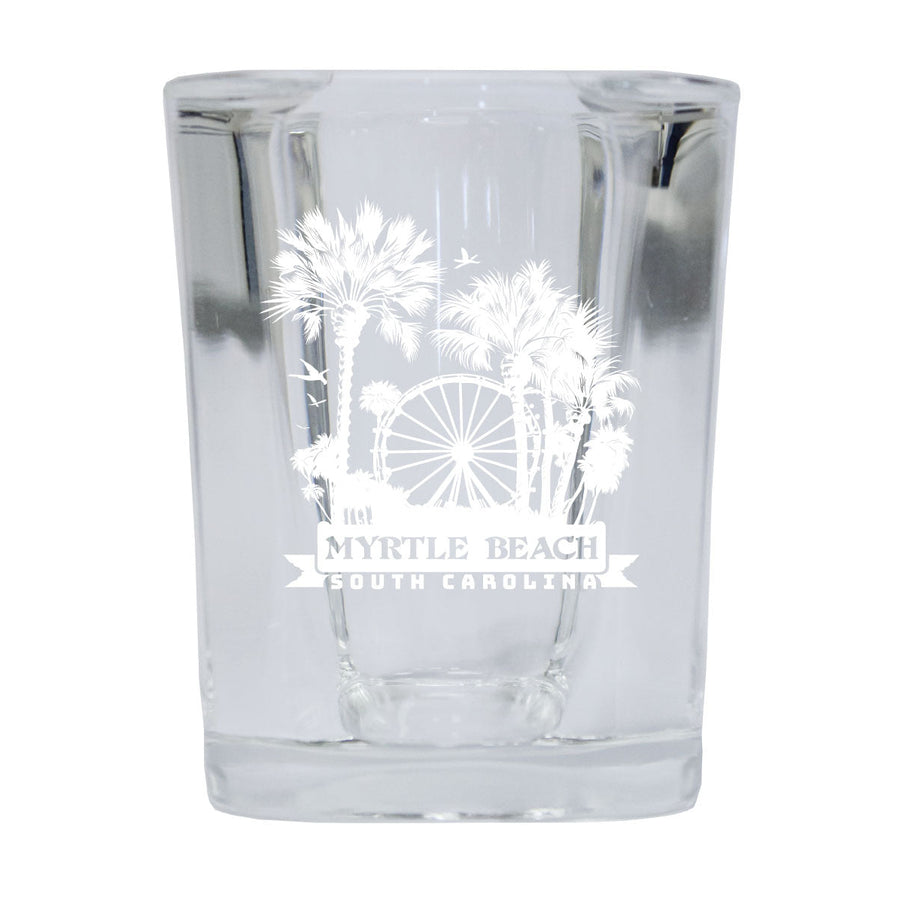 Myrtle Beach South Carolina Laser Etched Souvenir 2.5 Ounce Shot Glass Square Image 1