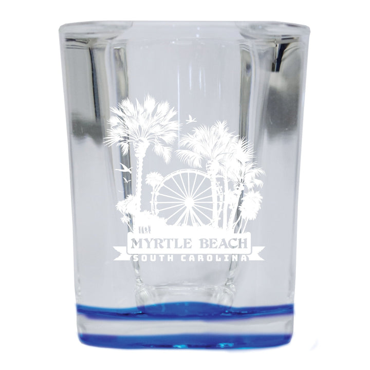 Myrtle Beach South Carolina Laser Etched Souvenir 2.5 Ounce Shot Glass Square Image 2