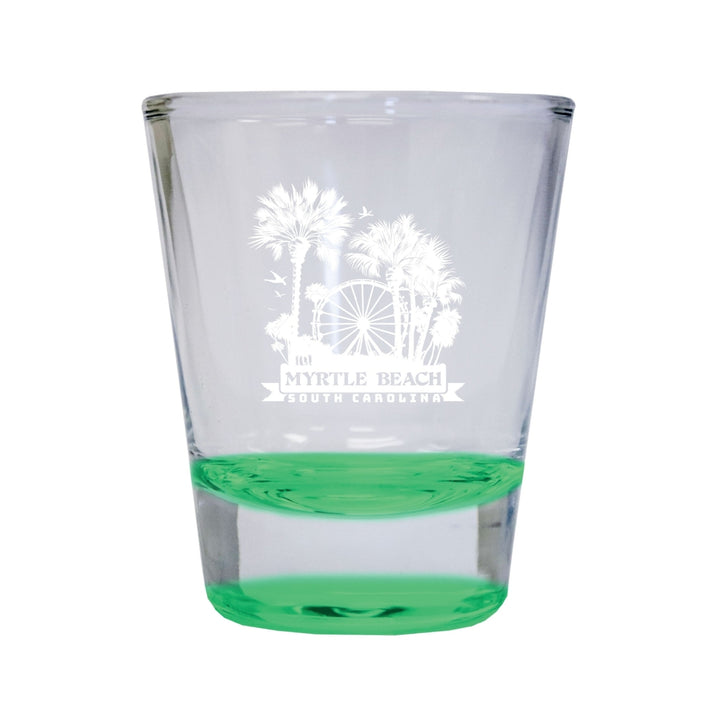 Myrtle Beach South Carolina Laser Etched Souvenir 1.5 Ounce Shot Glass Round Image 3