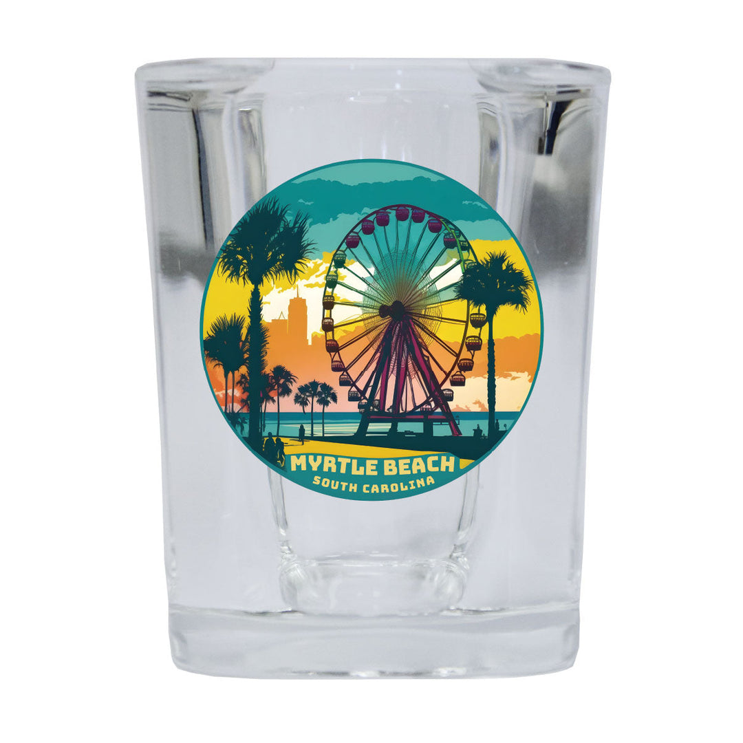 Myrtle Beach South Carolina Souvenir 2.5 Ounce Shot Glass Square Image 1