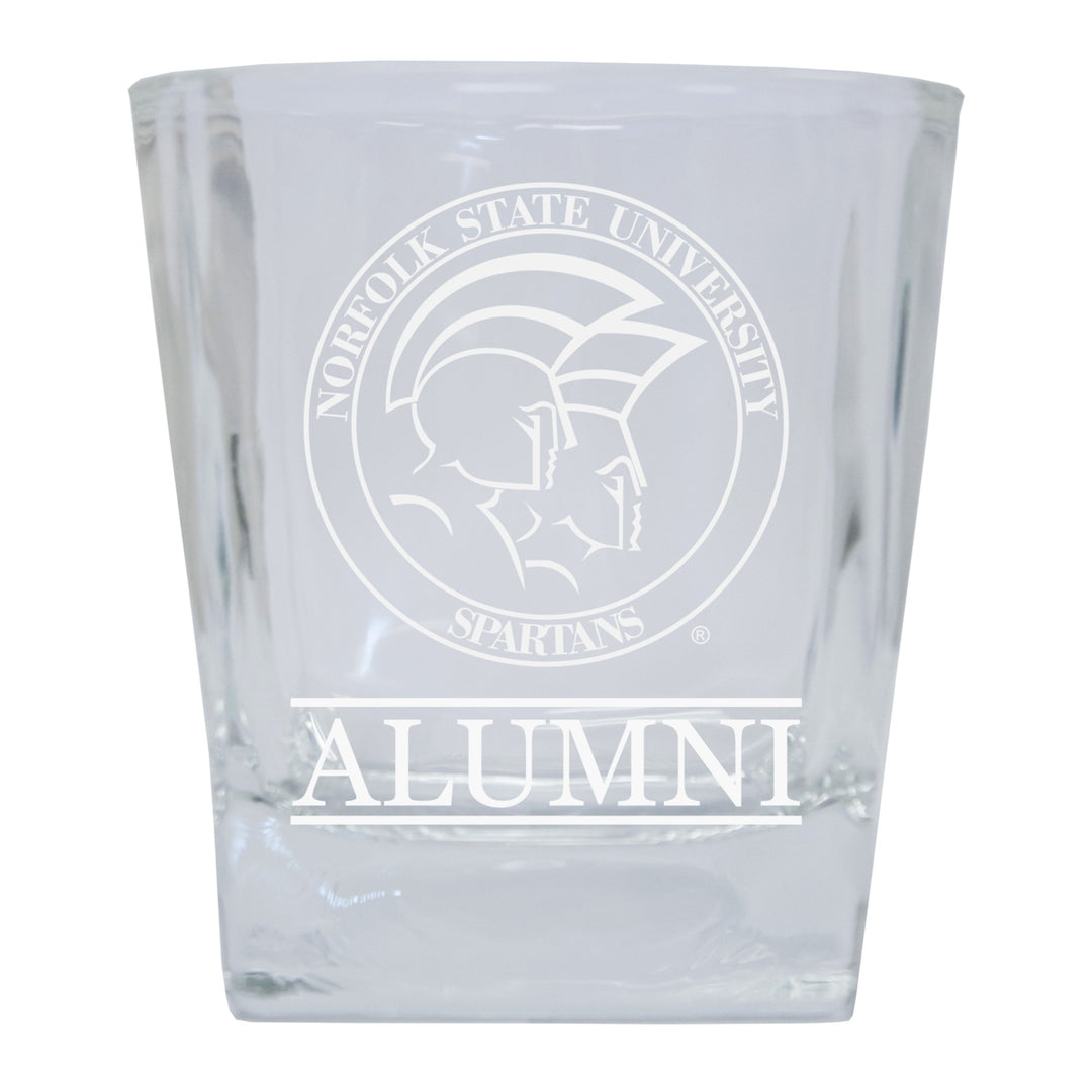 Norfolk State University Alumni Elegance 10oz Etched Glass Tumbler Image 1