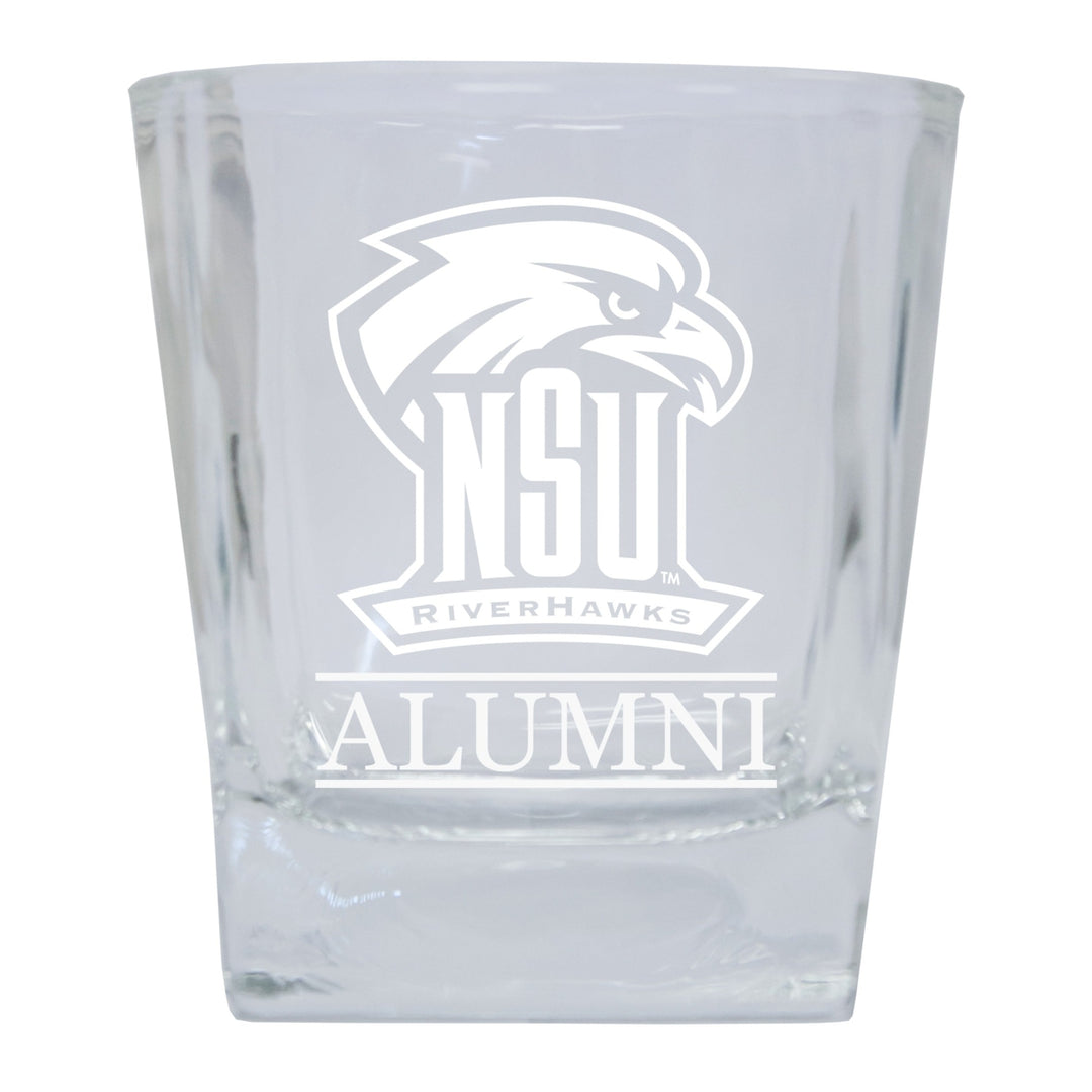 Northeastern State University Riverhawks Alumni Elegance 10oz Etched Glass Tumbler Image 1