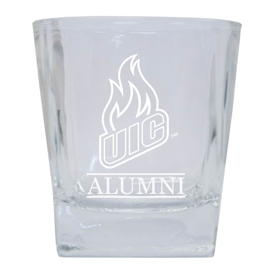 University of Illinois at Chicago Alumni Elegance 10oz Etched Glass Tumbler Image 1