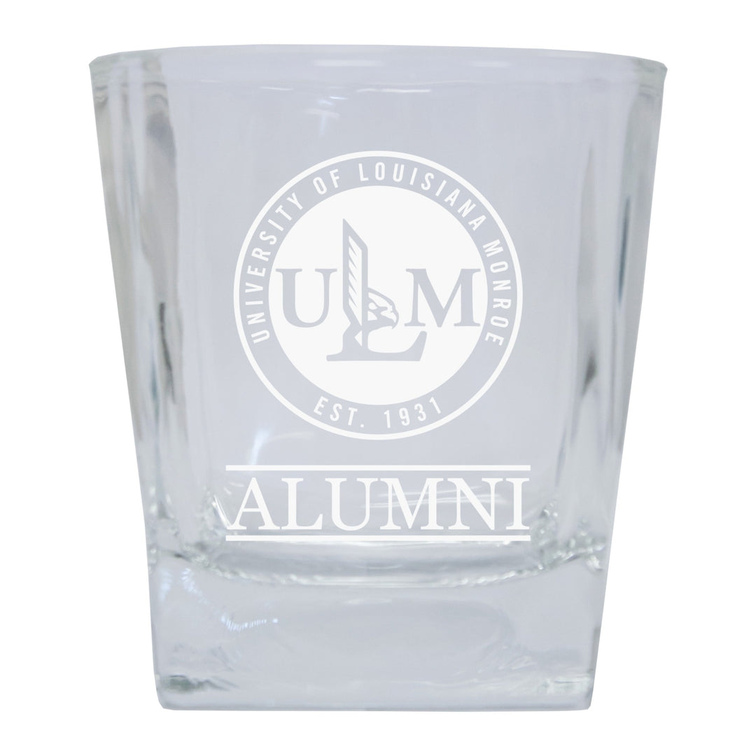 University of Louisiana Monroe Alumni Elegance 10oz Etched Glass Tumbler Image 1